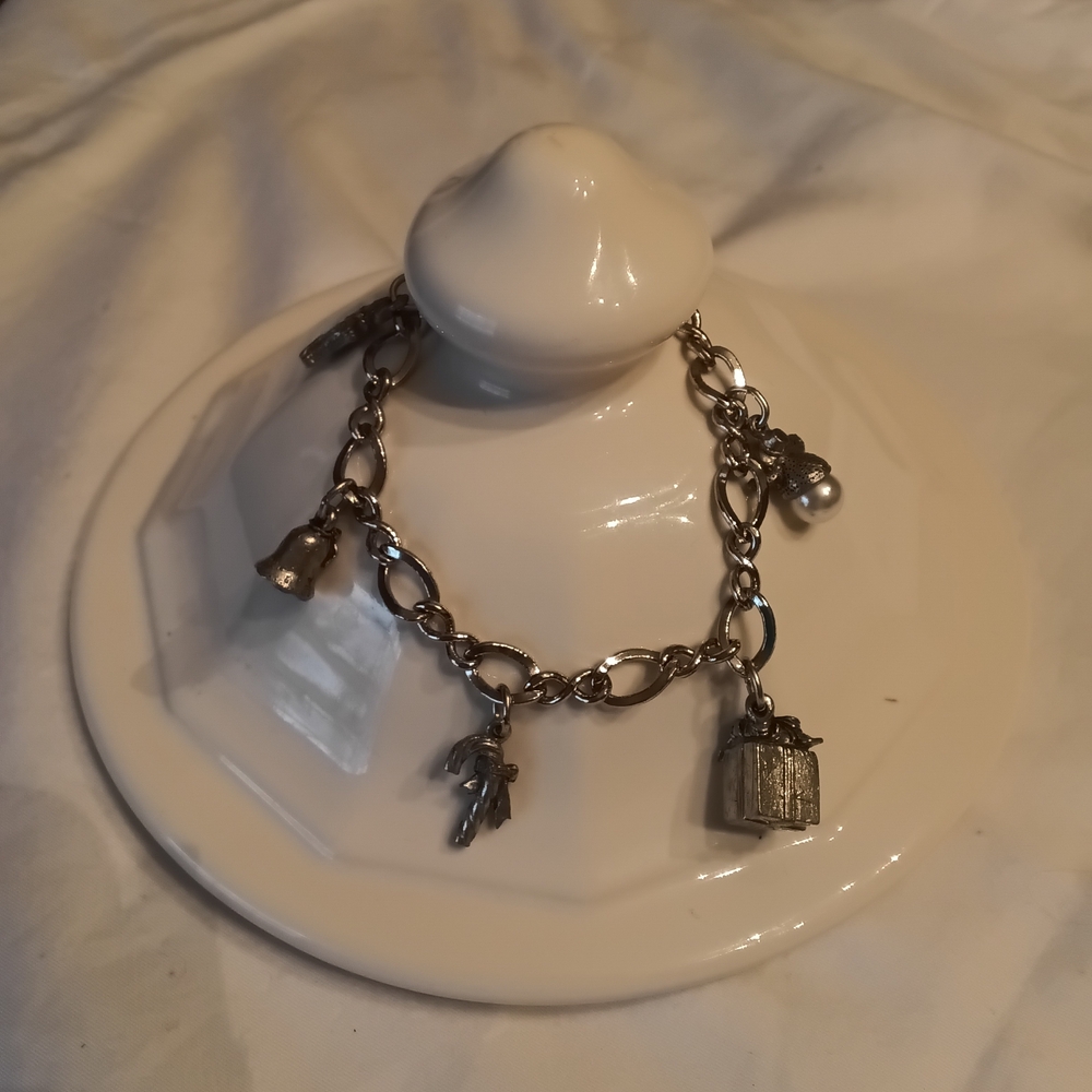 Silver  Charm Bracelet with Charms - Picture 2 of 5